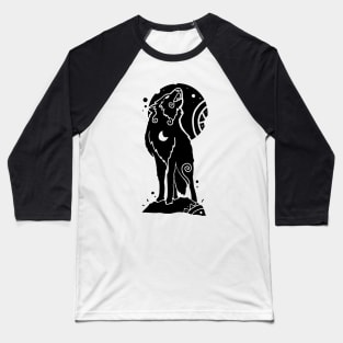 The wolf and the moon Baseball T-Shirt